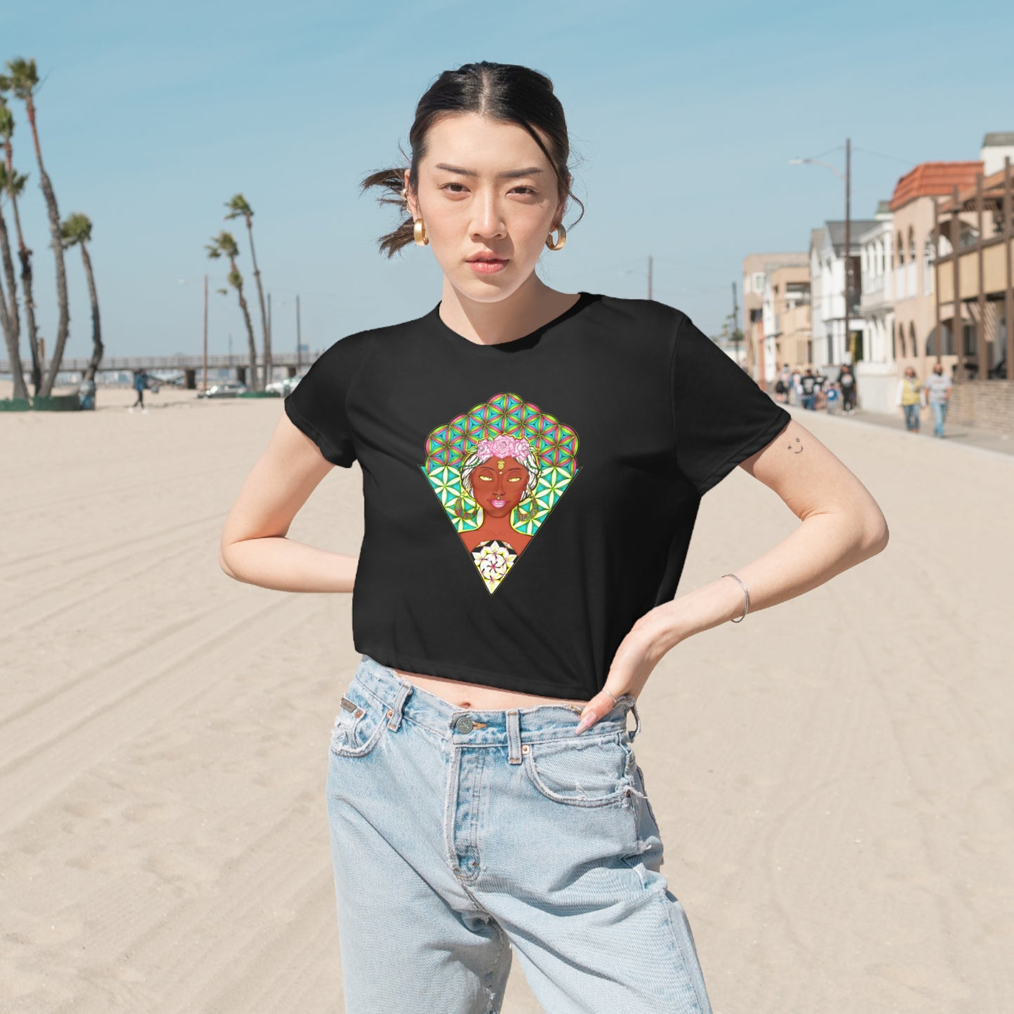 La Rosa WombMan Flowy Cropped Top