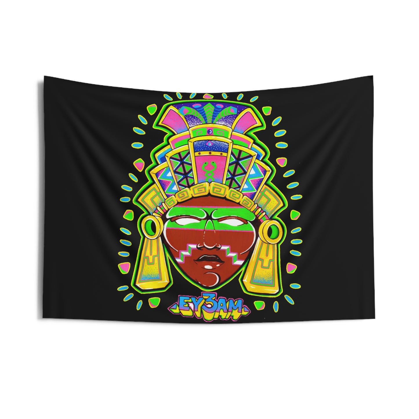 Mayan Trippi God Indoor Wall Tapestries